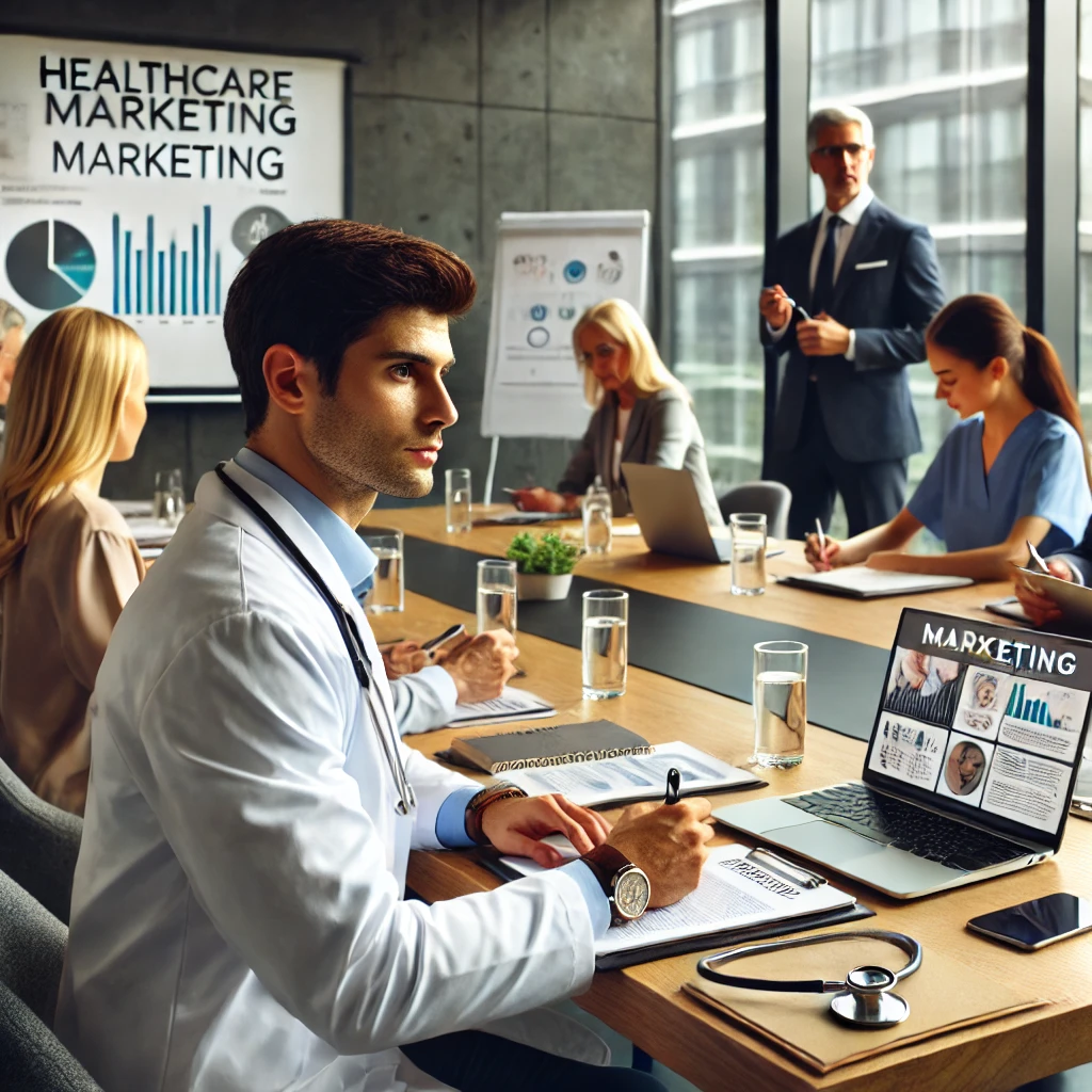 Medical Professional Attending a Marketing Workshop